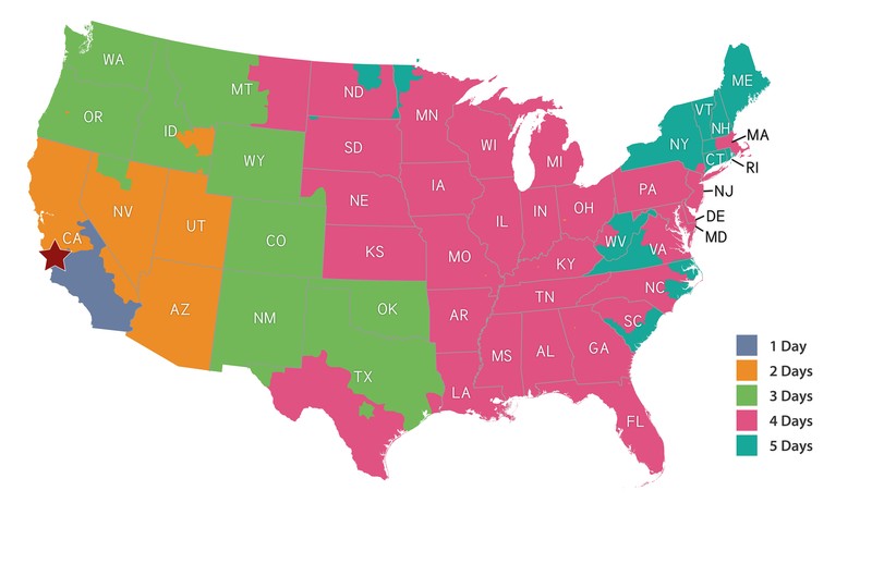 Winedirect fulfillment documentation shipping maps shipping time in